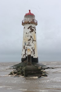 Point of Ayr lighthouse at Talacre, on the north coast of Wales