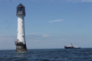 Bell Rock lighthouse with the Pharos in the background