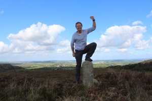 Bob on top of Hemsbarrow Beacon, in formerly the highest point in Cornwall