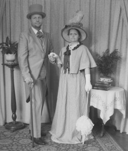 In our Victorian attire
