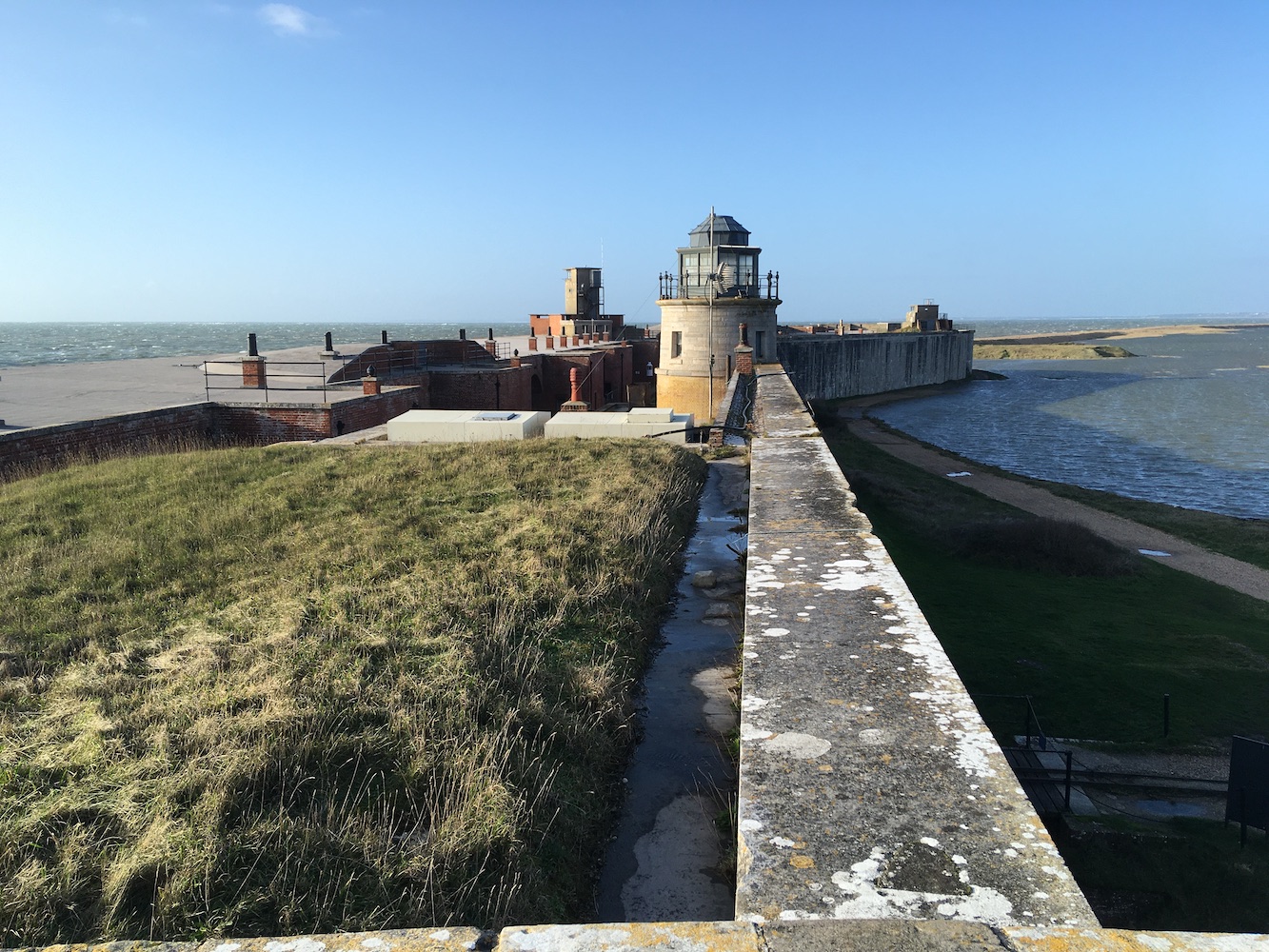 Old stone tower from east